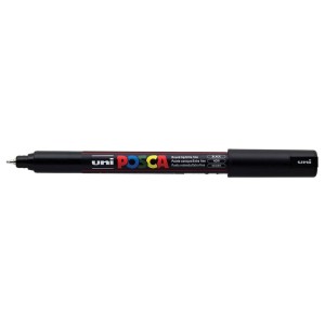 Caneta Posca PC-1MR Ponta agulha 0.7mm Preta Uniball