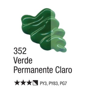 Tinta a Óleo para Tela Acrilex 20ml 352-Verde Permanente Claro