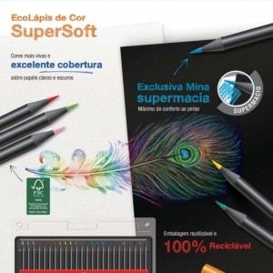 Lápis de Cor SuperSoft 24 Cores Faber-Castell