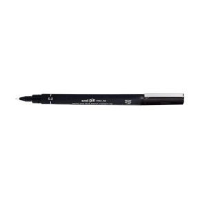 Caneta Técnica Uni Pin Fine Line Nanquim 0.2 mm Preta
